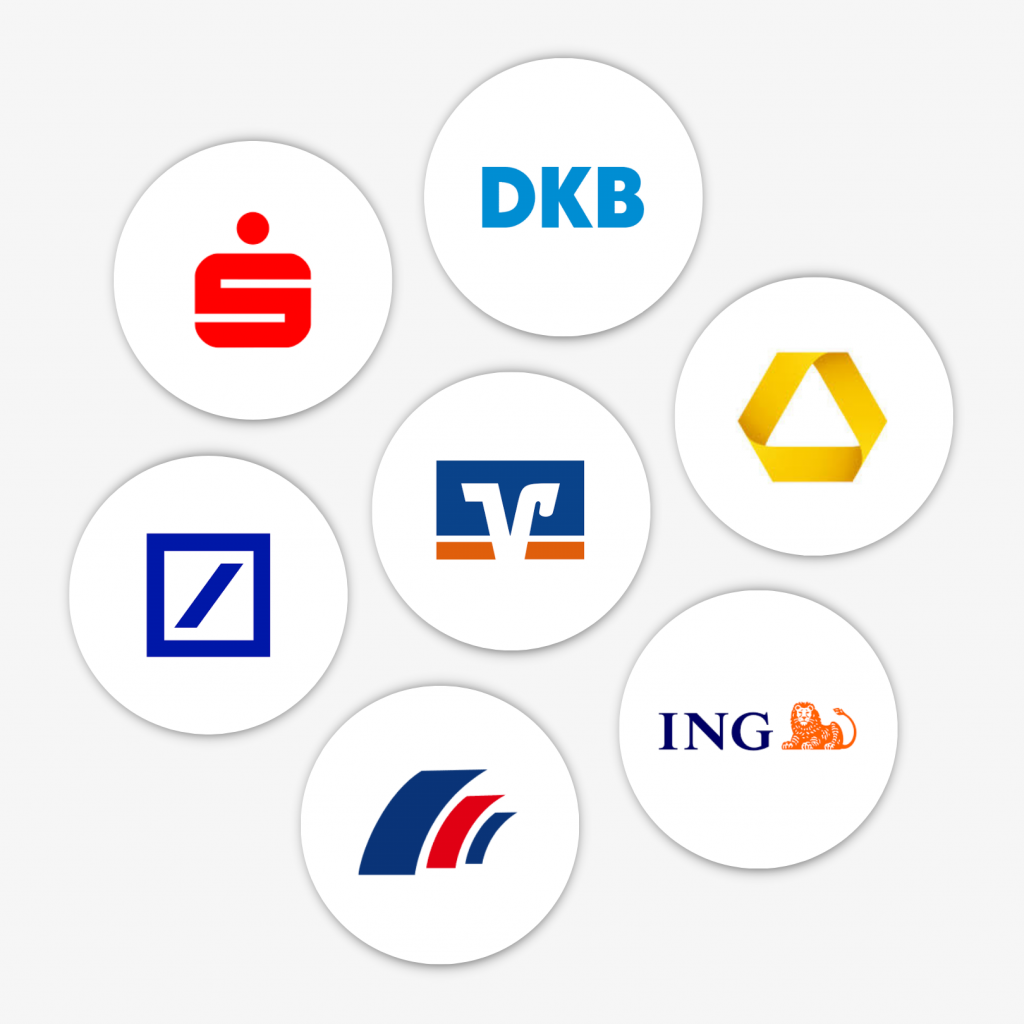 Logos verschiedener Partnerbanken im Überblick